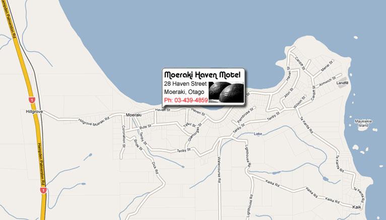 Moeraki Motel Accommodation Map